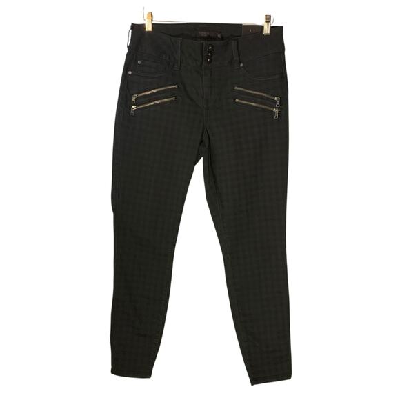 Torrid Denim Jegging  Moto Zip Plaid 14r - Picture 10 of 12